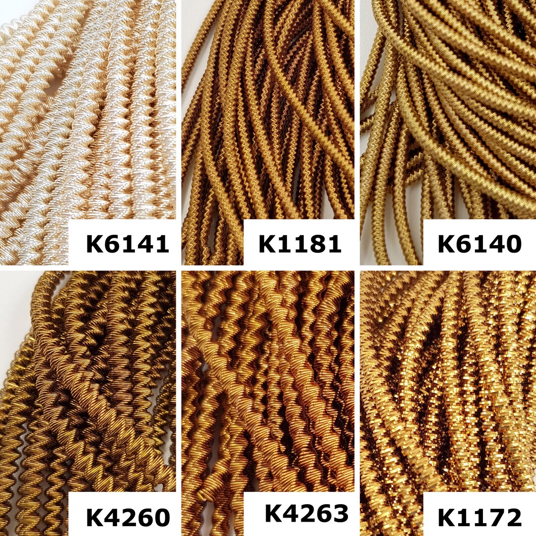 French Wire Spiral Gimp Embroidery Wire Goldwork Antique Gold Metallic