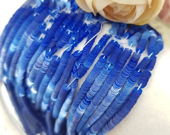 Français paillettes, Paillettes, Paillettes bleu foncé irisées plates (#3031), 3mm, paillettes Made in France par Langlois-Martin