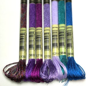 DMC Light Effects/Metallic Thread, Cross Stitch & Light Effects Embroidery Floss, DMC Embroidery Metallized Mouline, Color You Choose image 3