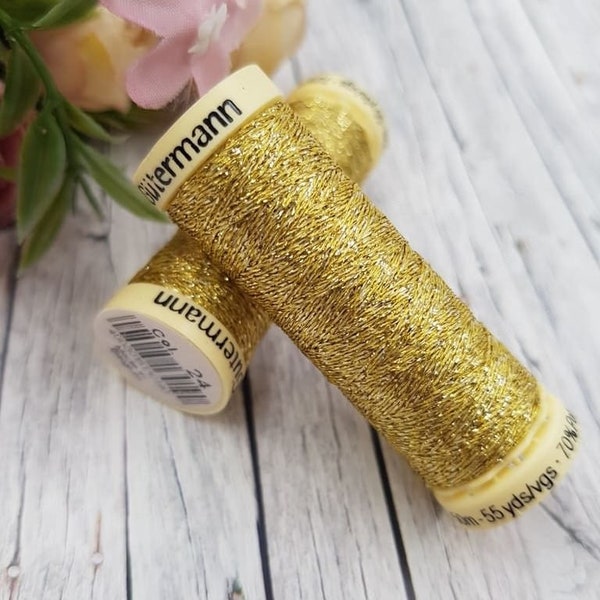 Metallic Effect Thread Gutermann, Color #24, 50m