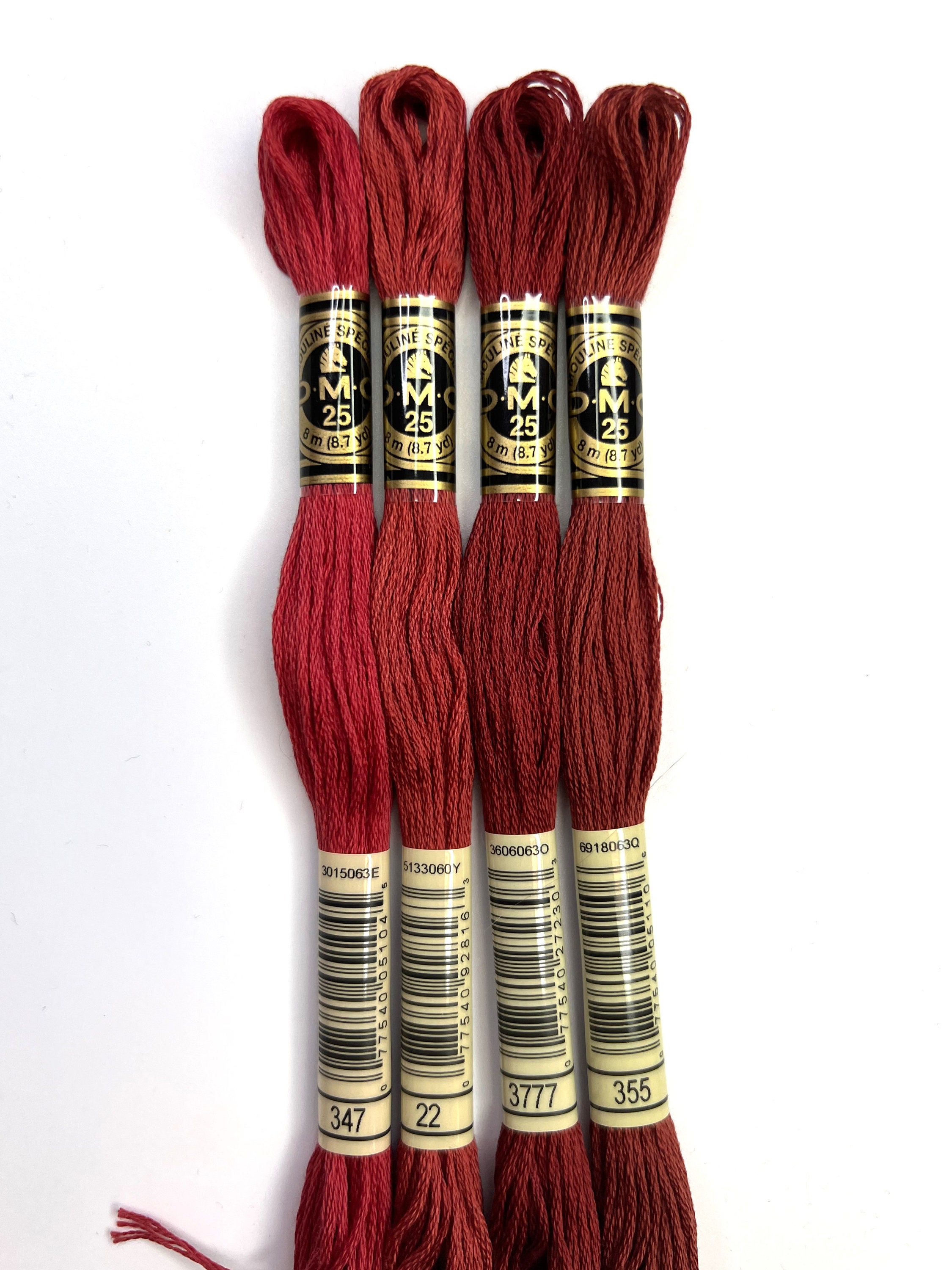 Presencia Finca Mouline Embroidery Floss in Red, Orange, Brown Shades1667 /  