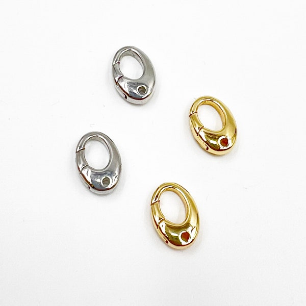 Triggerless Clasp Hole Jewelry Oval Clasp 0.5 x 0.2″ Connector Bracelet Necklace Findings  Jewelry making Supplies