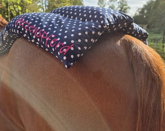 Dinkelspelzkissen Wärmekissen Pferd, personalisierbar auch für Hunde, Katzen & Kleintiere geeignet Größe XS - XL