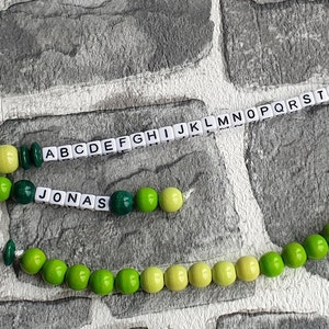 Rechenkette mit Namen und ABC Geschenk zur Einschulung+ Beutel mit Name