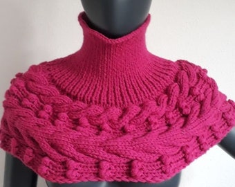 Shoulder warmers Megan IV (dark pink, fuchsia)