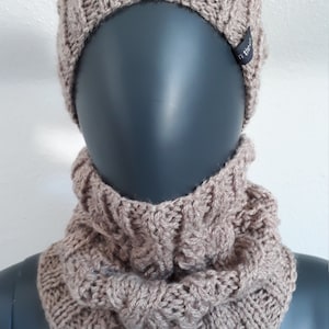 Hat with Snood Antje (beige)