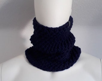 Snood Winter III (100% wool, marine)