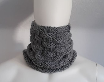 Snood Winter I (100% wool, grey)