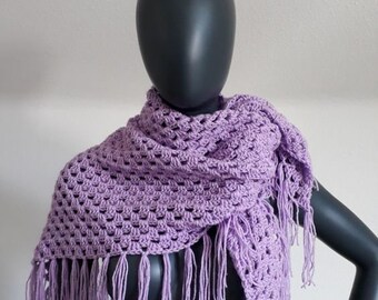 Dreieckstuch Boho (lila, wisteria)