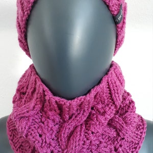 Hat with Snood Antje (Fuchsia)