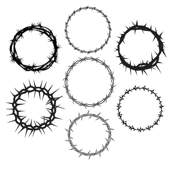 Download Thorns crown svgcrown thorns silhouettethorns circuit cut ...