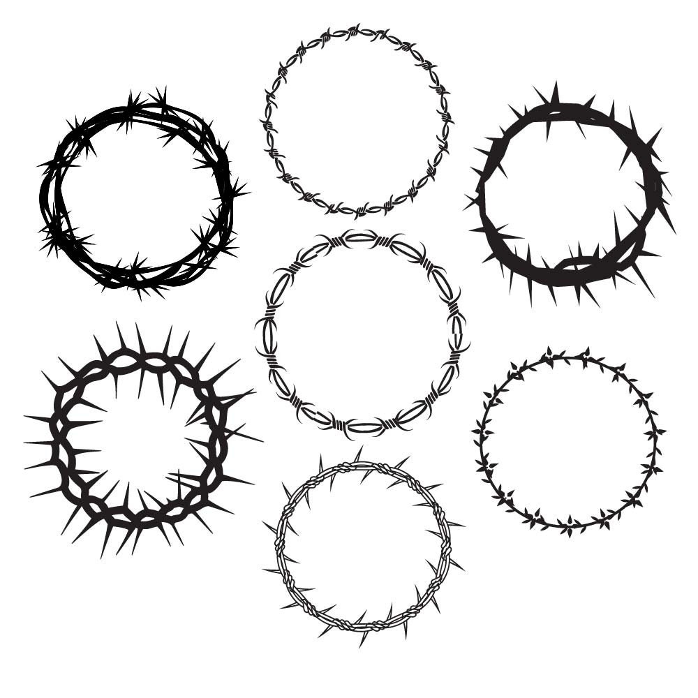Download Thorns crown svgcrown thorns silhouettethorns circuit cut ...