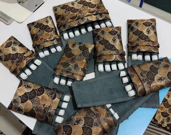 Handmade Brocade Satin Fountain Pen Case: Writing Gift (3/4/5/6/7/8/9/10 Slots)