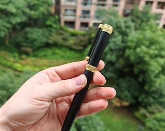 St Penpps Yongsheng Black Metal Fountain Pen: F/M/Little bent & Stub Nib Options