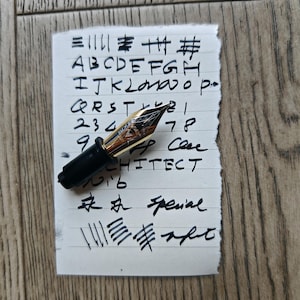 St Penpps 1Pcs Junlai 930 Nib Units Golden Color With Bobby Handmade B Architect Nib Grinding Writing Gift