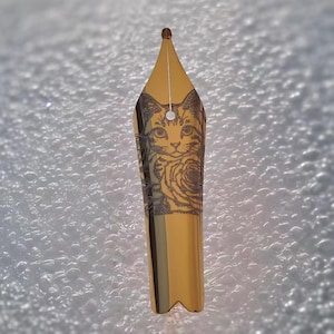 St Penpps 1 pièces motif chat mignon #6 taille 35 mm stylo plume Naginata togi plume en option