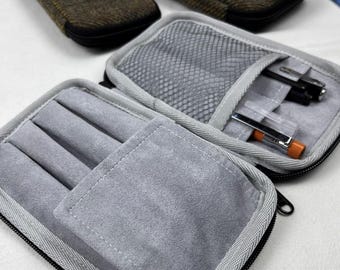 Handmade Retro Fountain Pen Case: Zippered 3/4/5 Slots