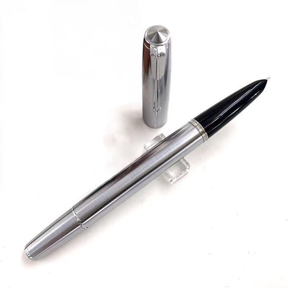 Wing Sung 3008 Golden Plaqué Piston Stylo Plume, Fine Nib Transparent Silver Trim 4 Couleurs Set, Stylos Exécutifs - France