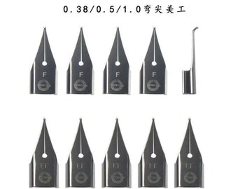10pcs St Penpps 3008 Fountain Pen Nibs EF/F/Fude Size For Lamy Safari Yongsheng 3008 Ink Pen Stationery Office Writing