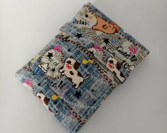Handmade Cat Fountain Pen Case: Cotton Pen Bag 5 Slots