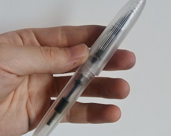 Transparent Frosted Triangle Fountain Pen: EF/F/M & Stub Nib Options