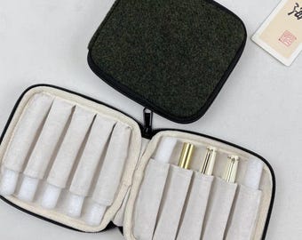Mini/Pocket Fountain Pen Case: 10 Slots Pen Pouch