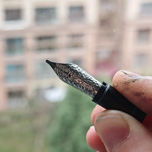 Handmade Hammered Stub Nib Unit For Majohn P136/P138 Fountain Pen