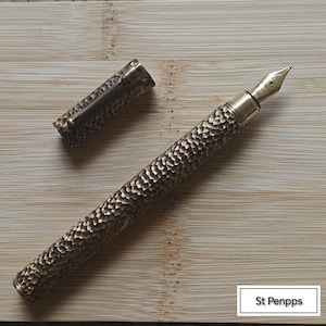 St Penpps 1 Stück Messing Harmmered Füllfederhalter Ef / F / M Nib Optional Jeder Auf Verschiedene Schreibgeschenk