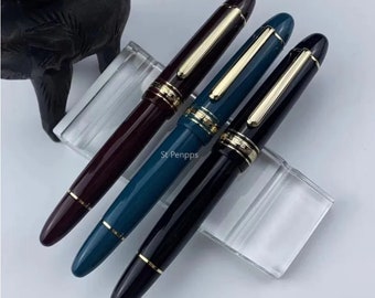 St Penpps 630 Fountain Pen Iraurita #8 Nib 0.5~0.7mm Nib Piston Resin Gold Clip Pen Stationery Business Writing Gifts