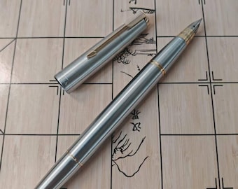Penna stilografica Yongsheng 601A All Steel Vacumatic - Pennino tubolare fine