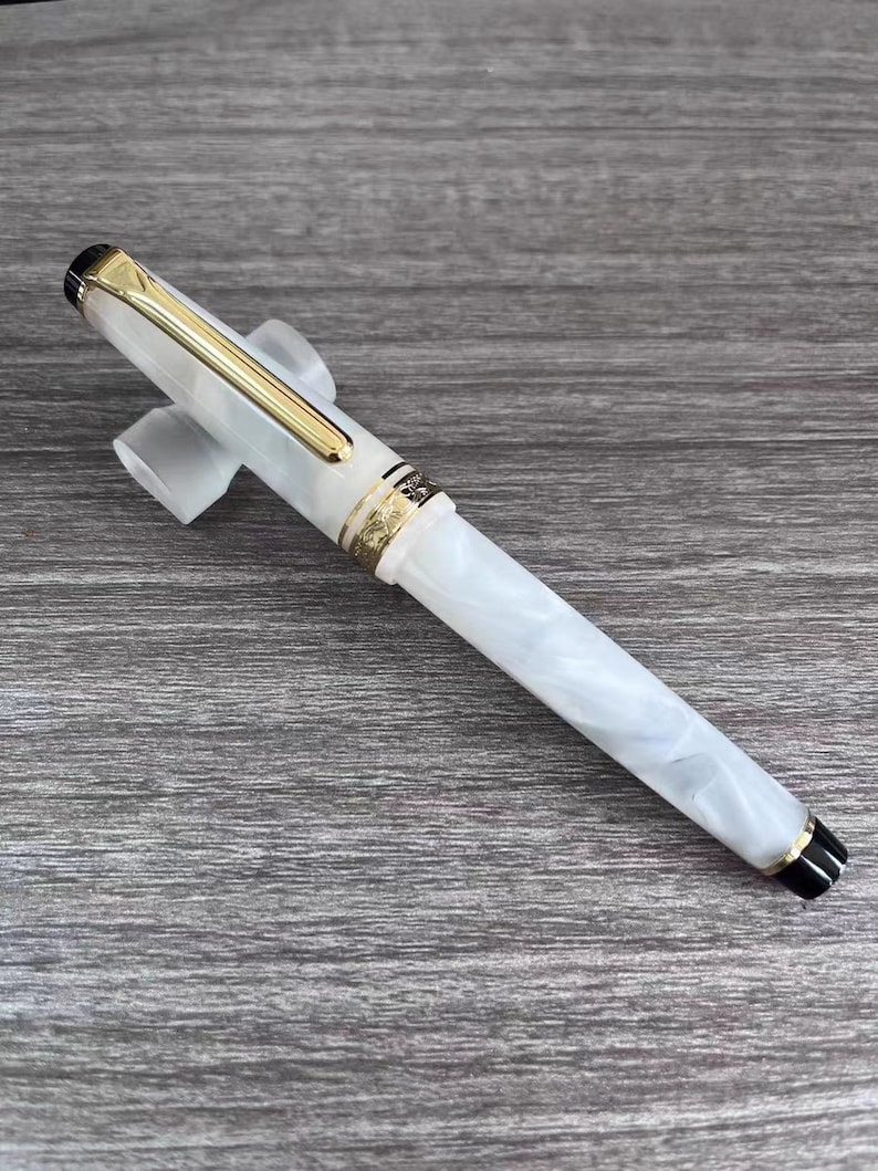 St Penpps LIY Resin Fountain Pen Ink Pen EF/F Nib Converter Filler Stationery Office School Supplies Writing Gift C