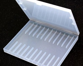 Plastic Fountain Pen Case: 12 Slots Stationery Organizer