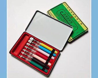 Juego de 7 unidades de bolígrafo de tinta negra para caligrafía, relleno convertidor de 1,5 MM, 2MM, 3MM, 4MM, 7MM, 9MM, 11MM, pluma estilográfica para letras góticas