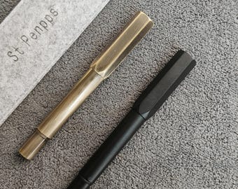 Penna stilografica tascabile St Penpps in ottone con pennino EF/F/M/Fude/Stub/Architect