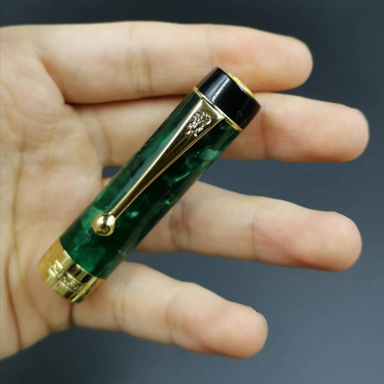 Jinhao 100 Acrylic Fountain Pen Centennial Dark Green Ink Pen Etsy