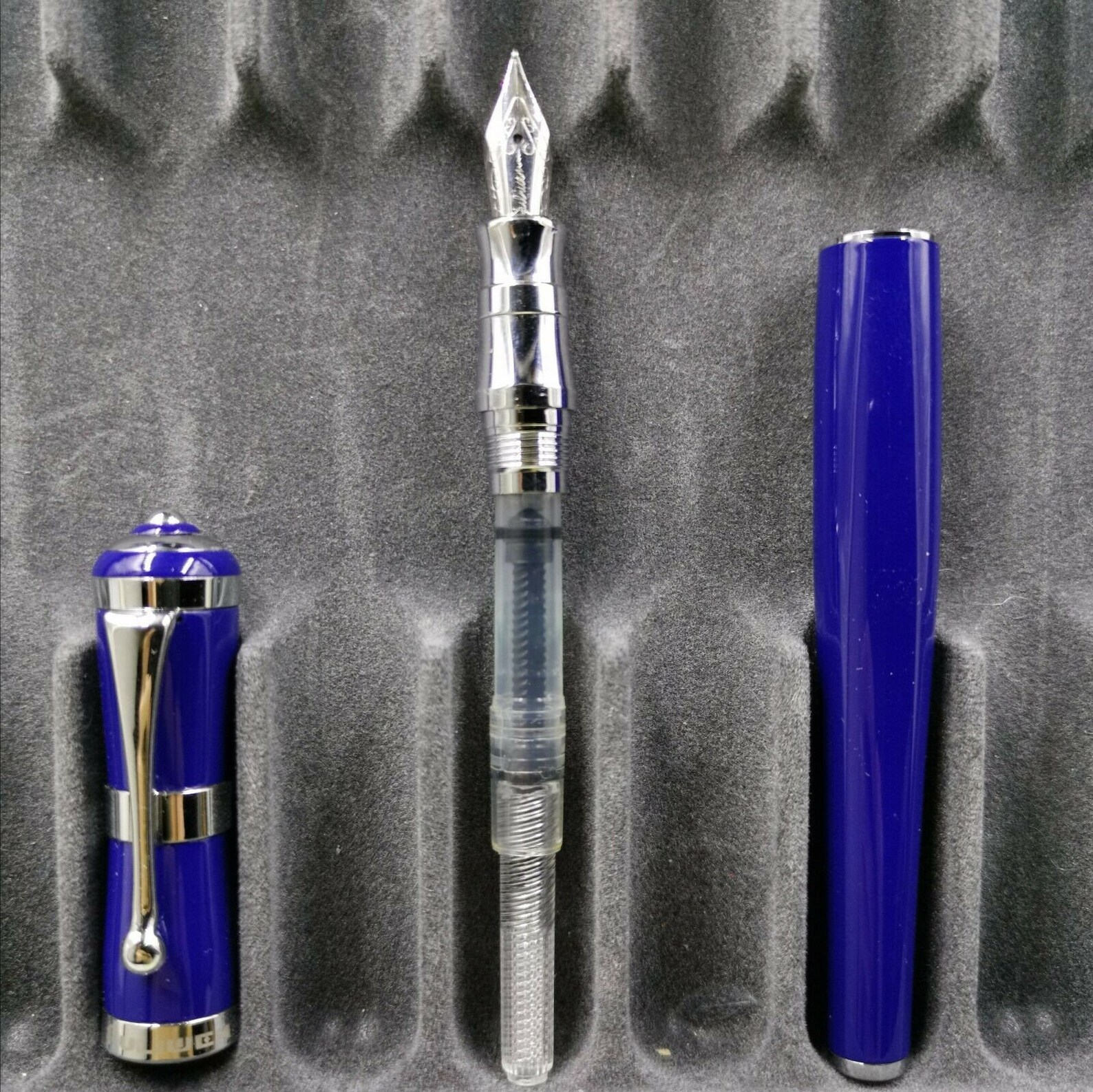 Luxury Fuliwen 2051 Blue Metal Fountain Pen Ink Pen Fresh Etsy