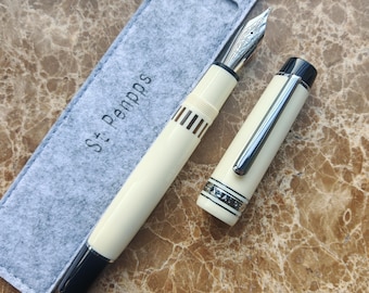 Penna stilografica a stantuffo Junlai 930 St Penpps Seal Version: testa piatta, pennino F/M/B/Stub/Architect