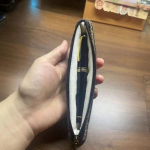 St Penpps Handgemaakte etui voor pennenhouder 1 sleuven Ritsontwerp voor vulpen Zakelijk briefpapier Kantoor Schoolbenodigdheden Schrijven