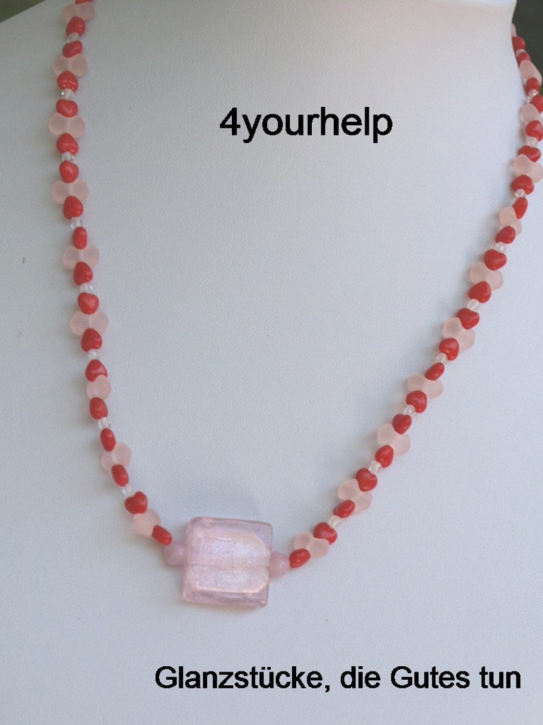 Pink summer jewellery made from Czech glass beads