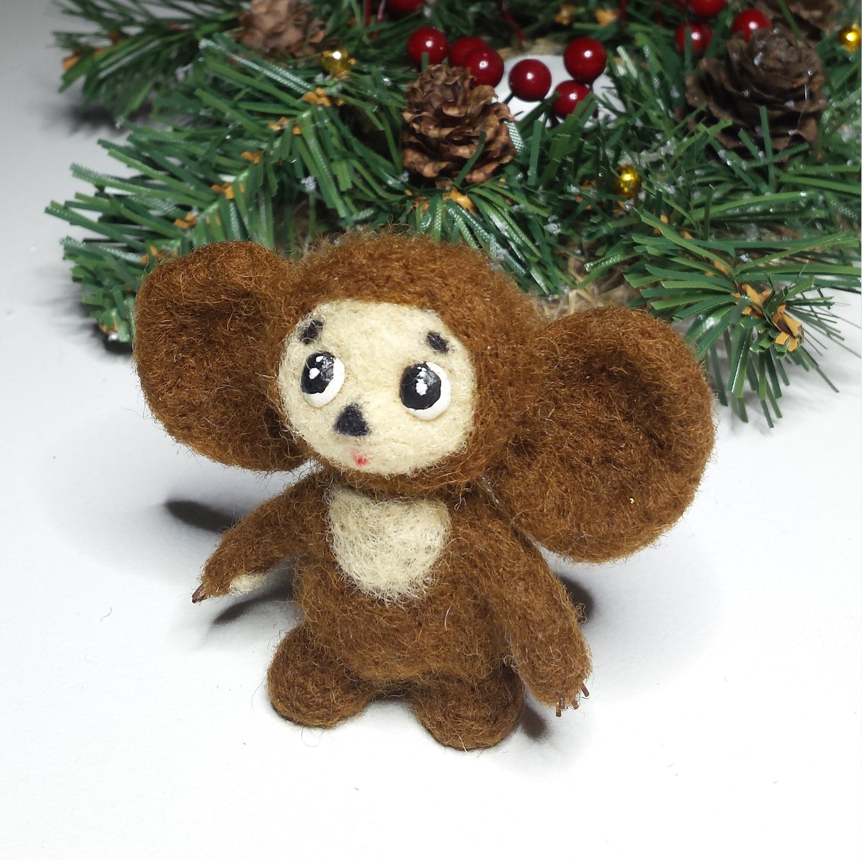 Peluche de dessin animé russe Cheburashka pour enfant, jouet en forme de  singe aux grands yeux, joli oreiller, idée de cadeau, 18/23cm 