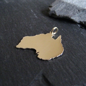 AUSTRALIEN Landkarten Anhänger in 333er Gelbgold, Landkarte