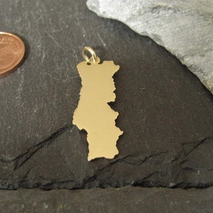 PORTUGAL kaarthanger in 333 geel goud, kaart