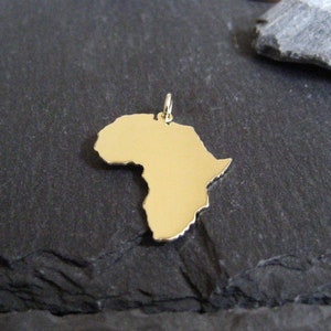 AFRIKA kaarthanger in 333 geelgoud, kaart