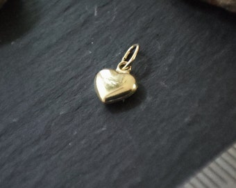 Heart pendant in 585 yellow gold (Herz-01/14GG)