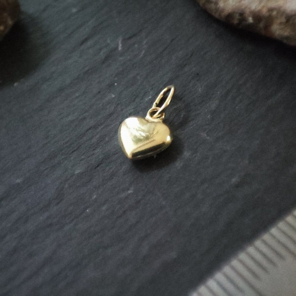 Heart pendant in 585 yellow gold (Herz-01/14GG)