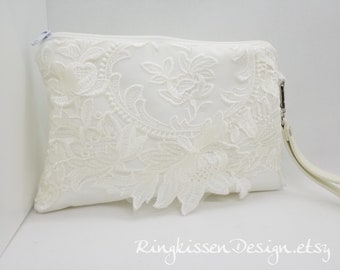 Clutch ivory-"Elegance Lace" bridal bag