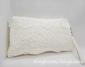 Clutch ivory-"Elegance Lace" boho bridal bag