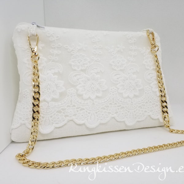 Clutch ivory-  Elegance Spitze", Brautclutch