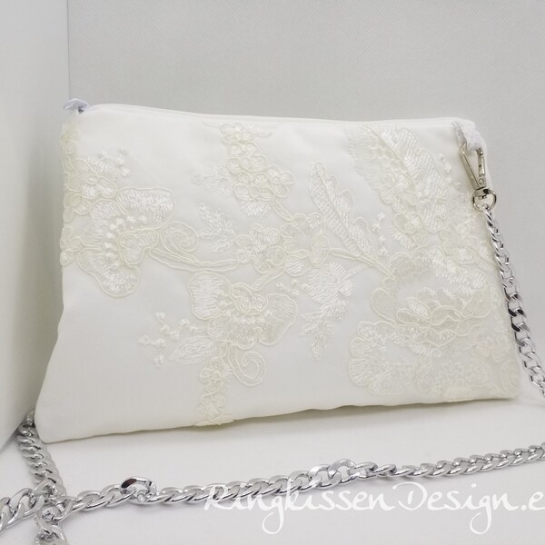 Clutch ivory-"Elegance Spitze" Brauttasche Hochzeit