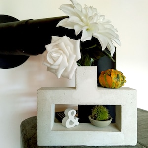 X-fold concrete casting mould decorative vase 20 x 25 x 6 cm